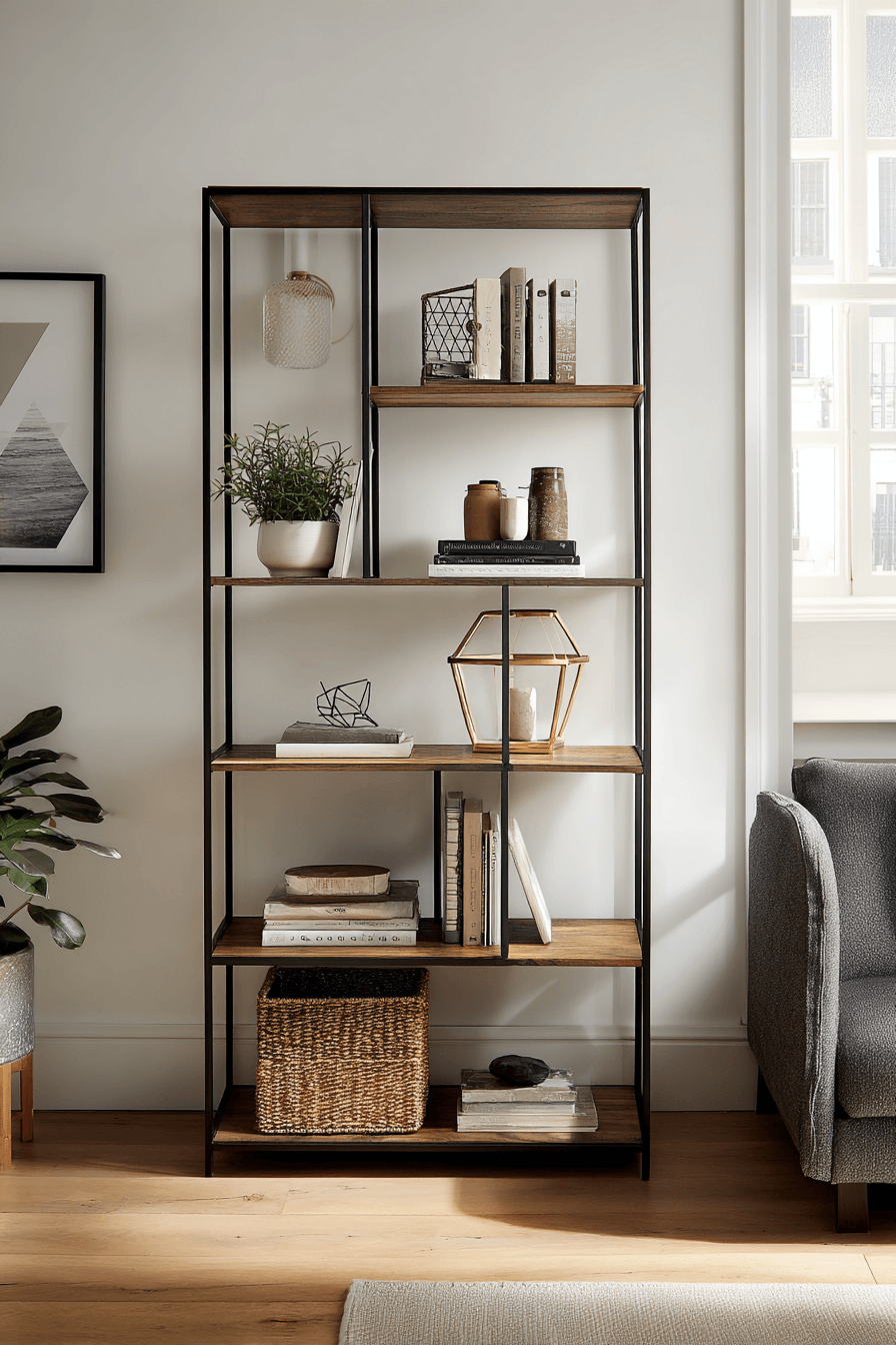 15 grid frame shelf display