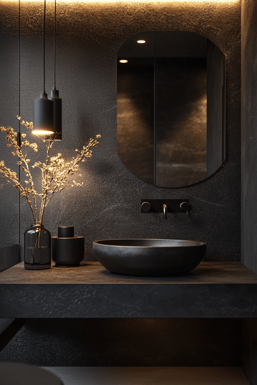 15 matte black bathroom design
