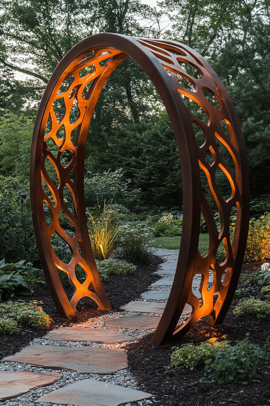16 artistic sculpted garden arbors