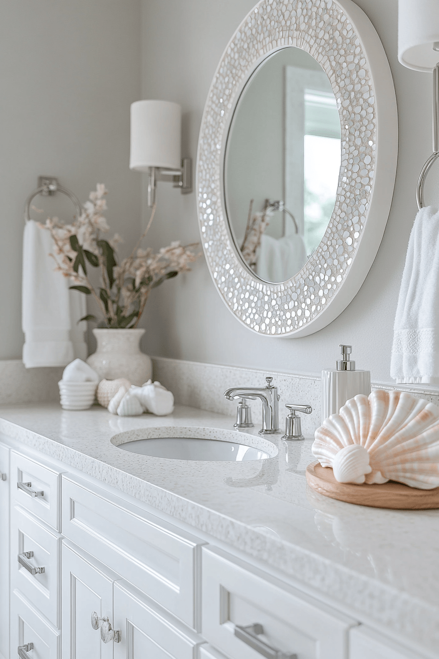 16 delicate shell detail bathroom
