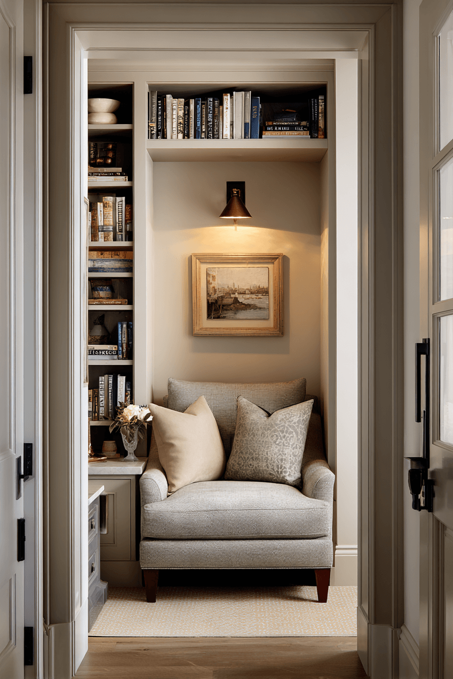 16 reading corner shelf setup