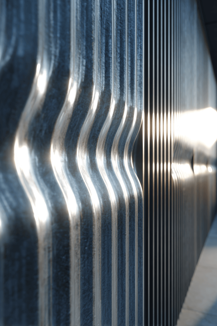 17 corrugated panel fence style