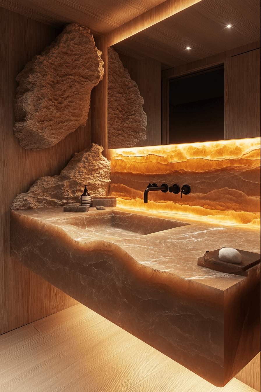 17 statement stone bathroom style