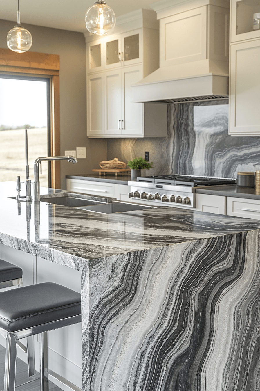 17 steel gray sleek granite