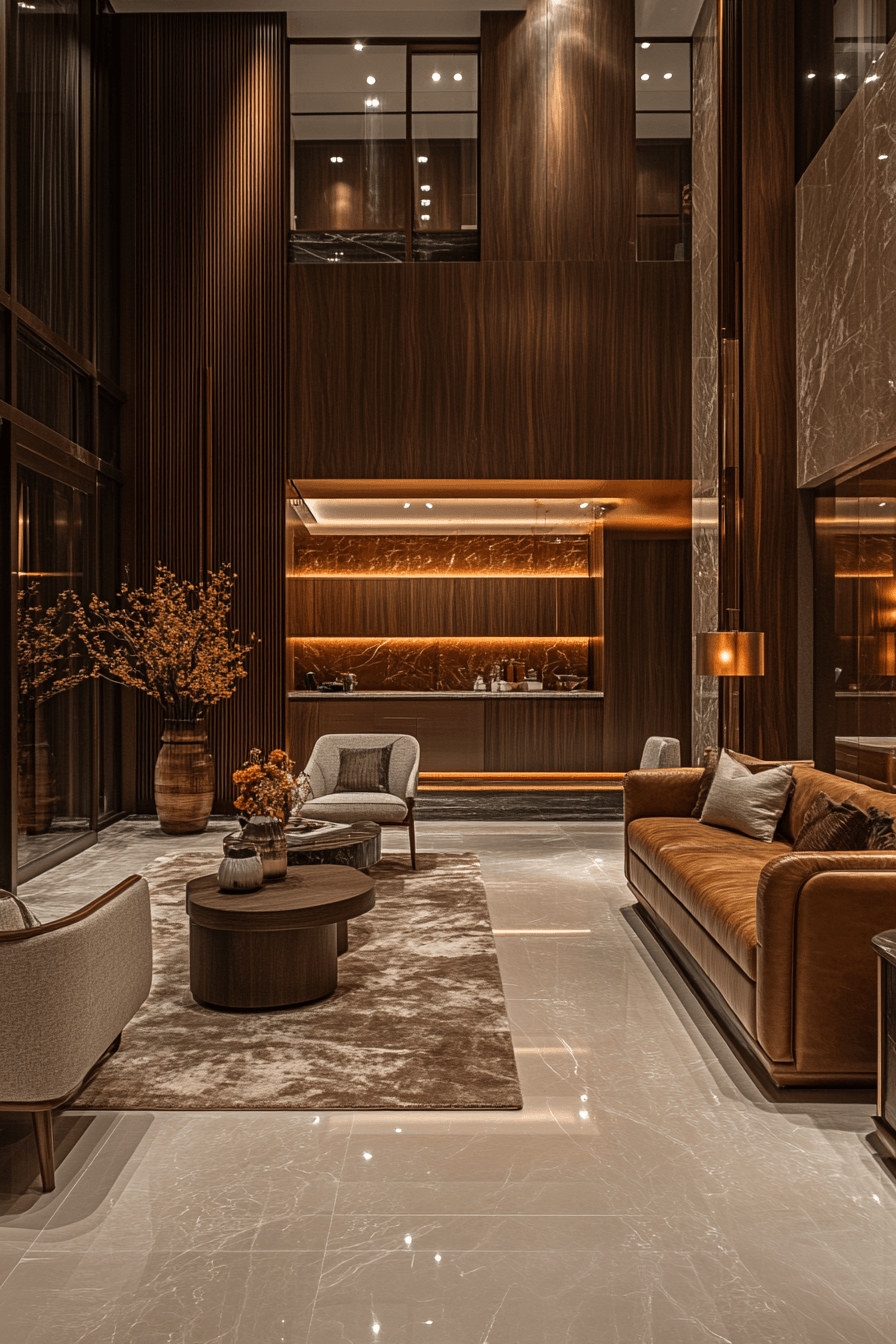 17 warm wood finish styling