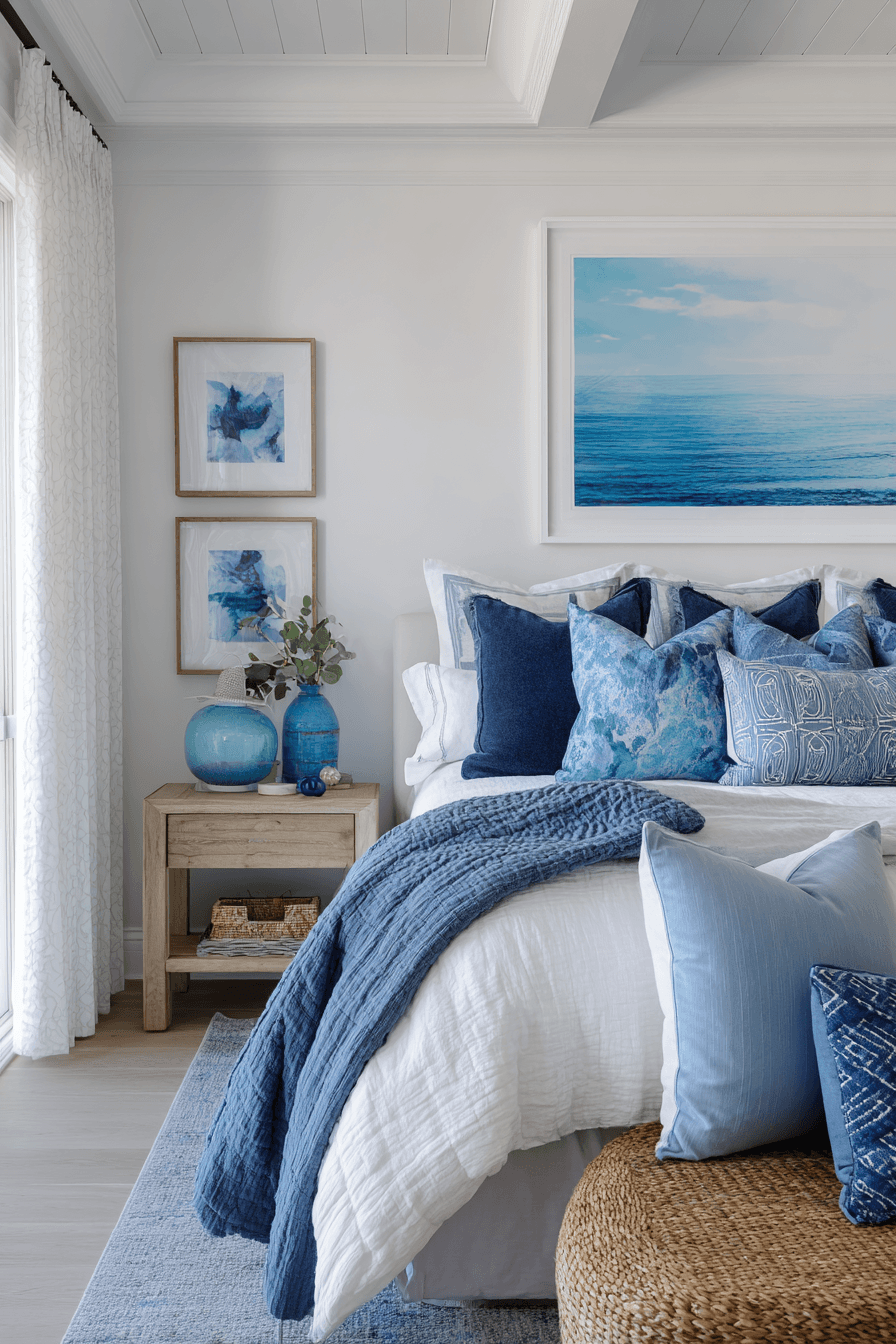 18 classic ocean color bedroom