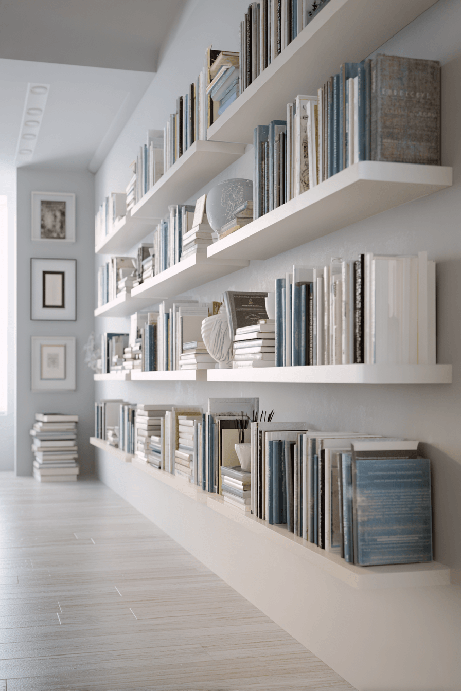 18 slim book display ledges