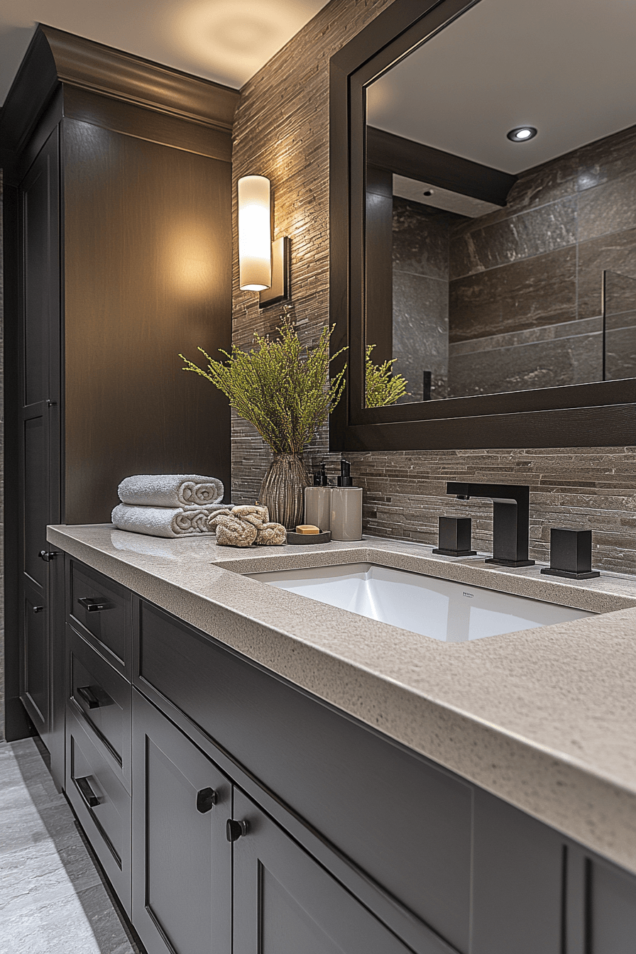 18 statement vanity bath setup