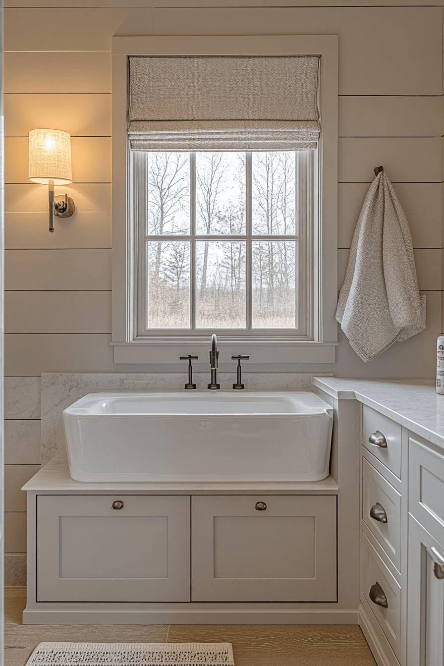 18 warm inviting bath space