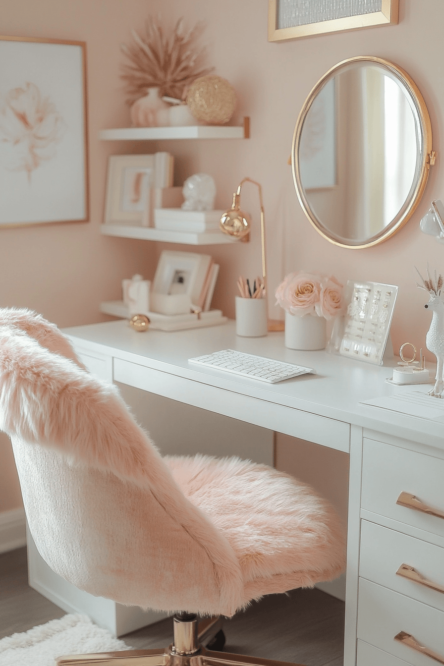 19 stylish feminine work corner