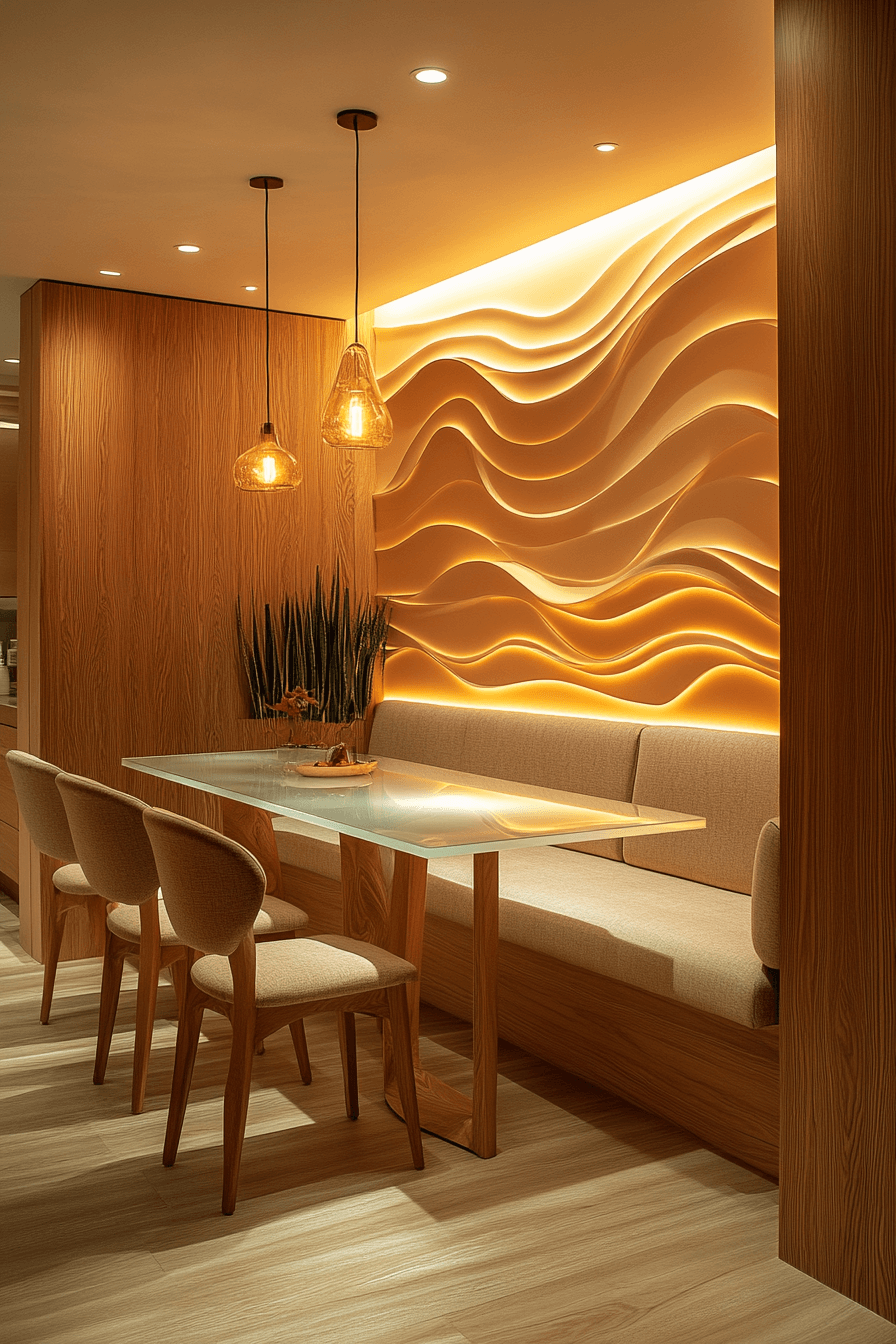 19 subtle glow dining space