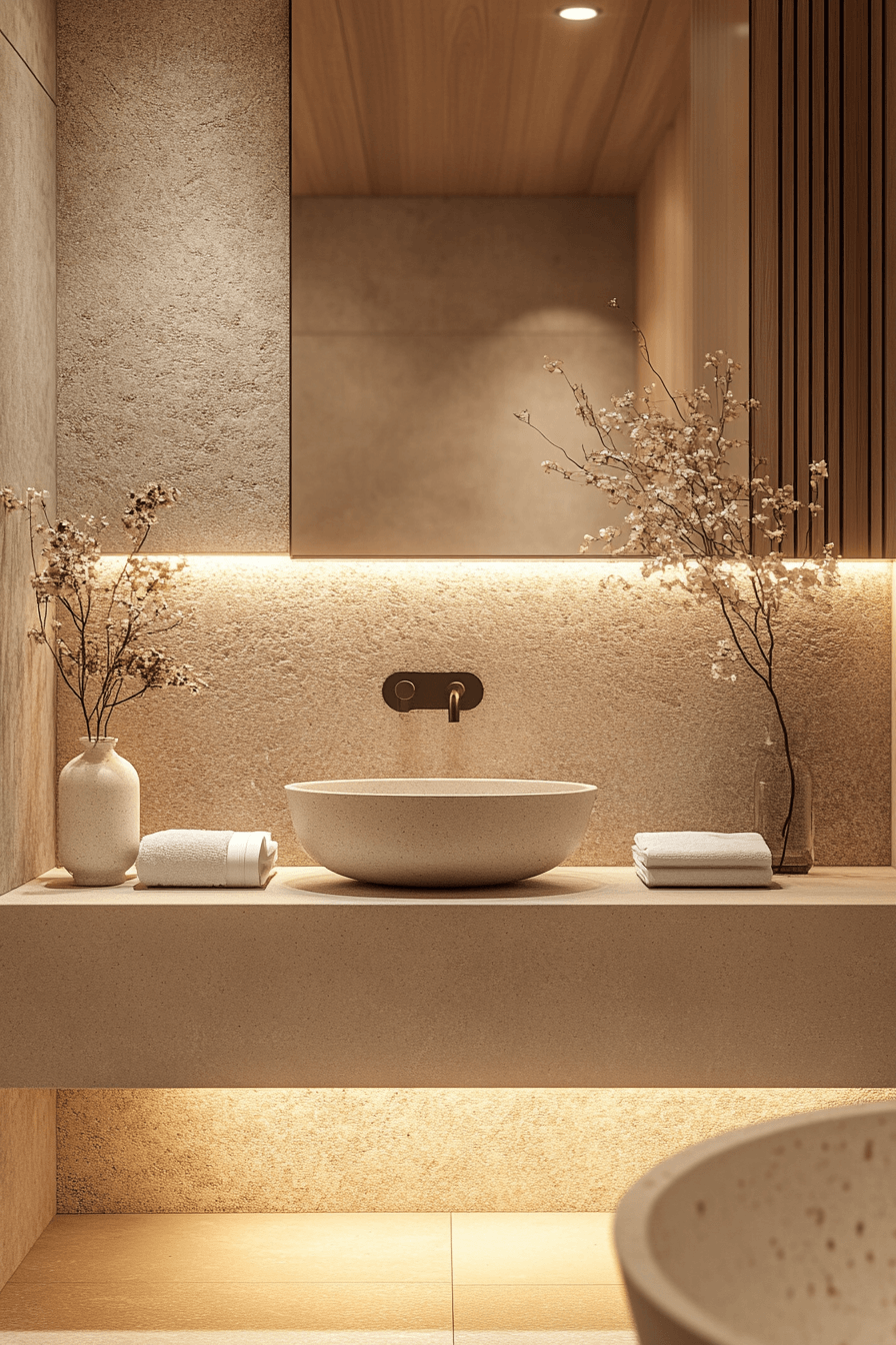 19 zen minimal bath corner