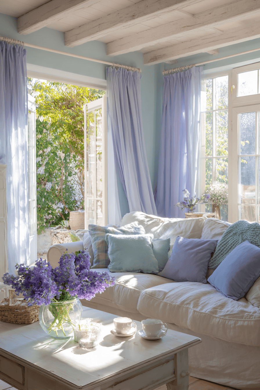 2 airy curtain soft layers