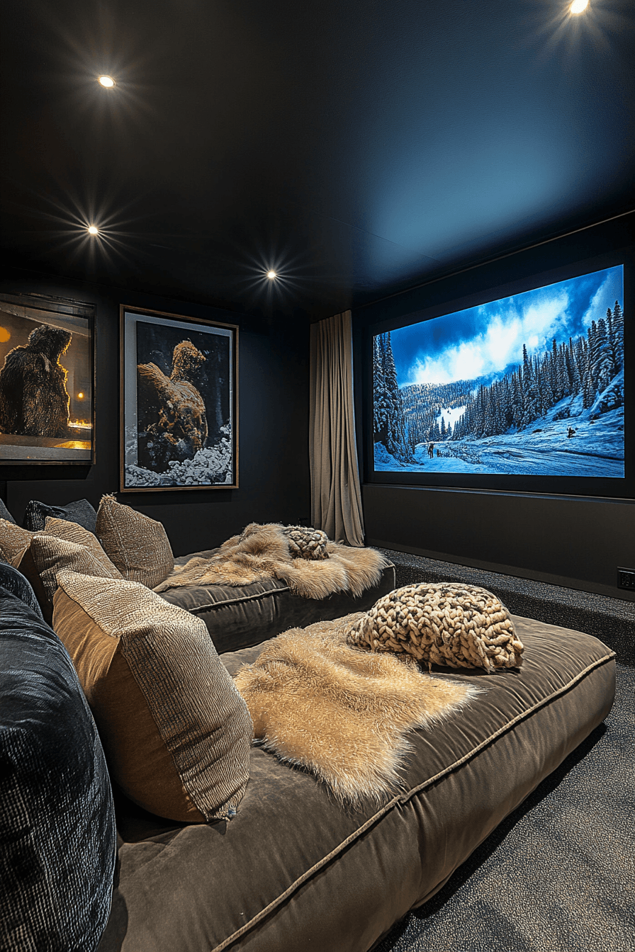 2 cozy cinema basement room