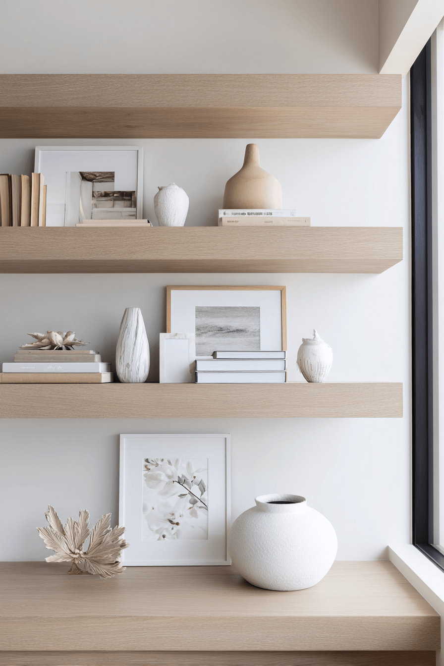 2 floating wall shelf setup