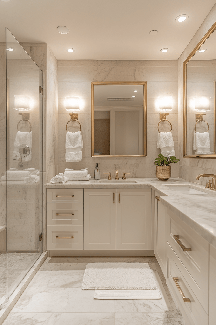 2 golden glow bathroom design