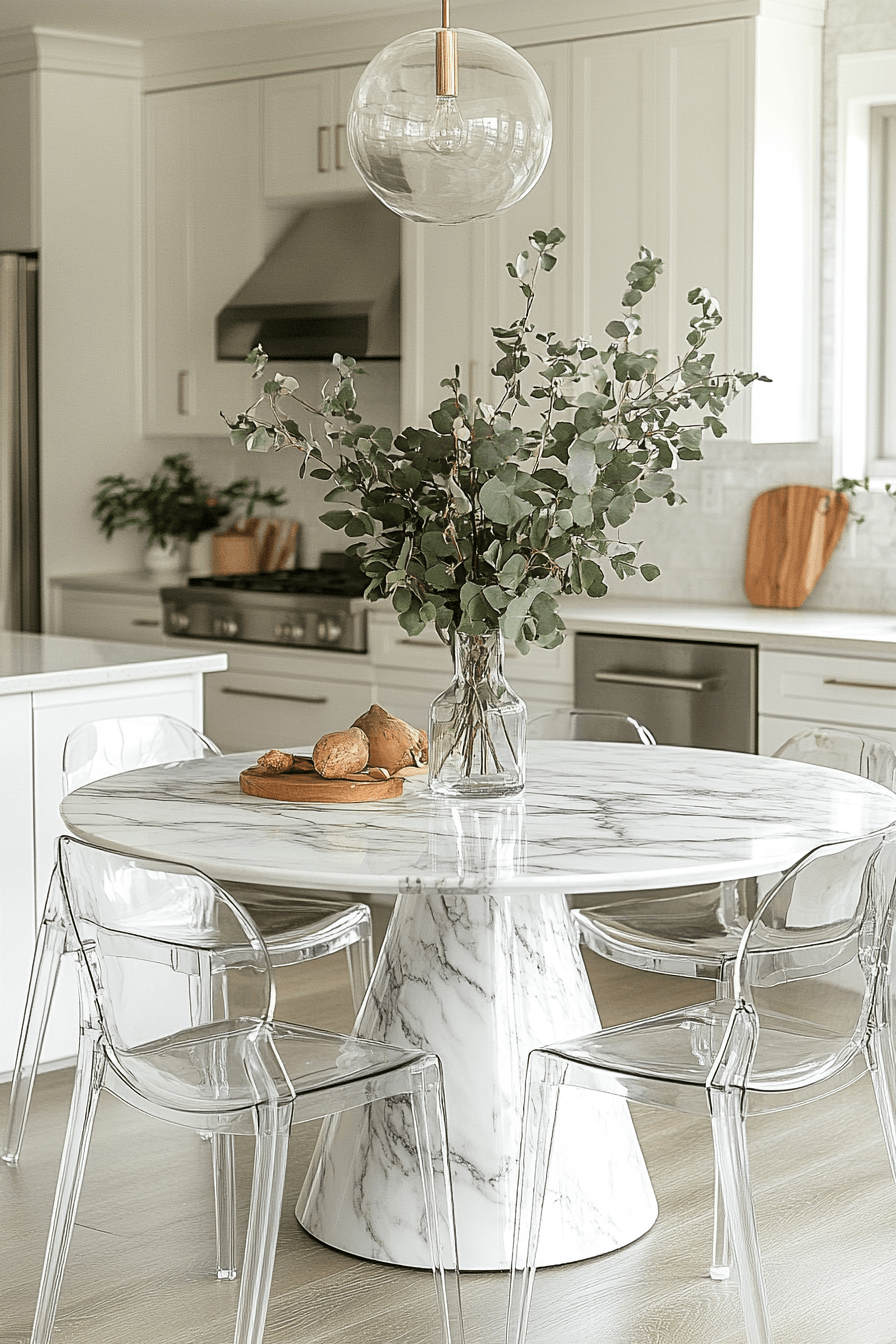 2 marble rounded sculptural focus