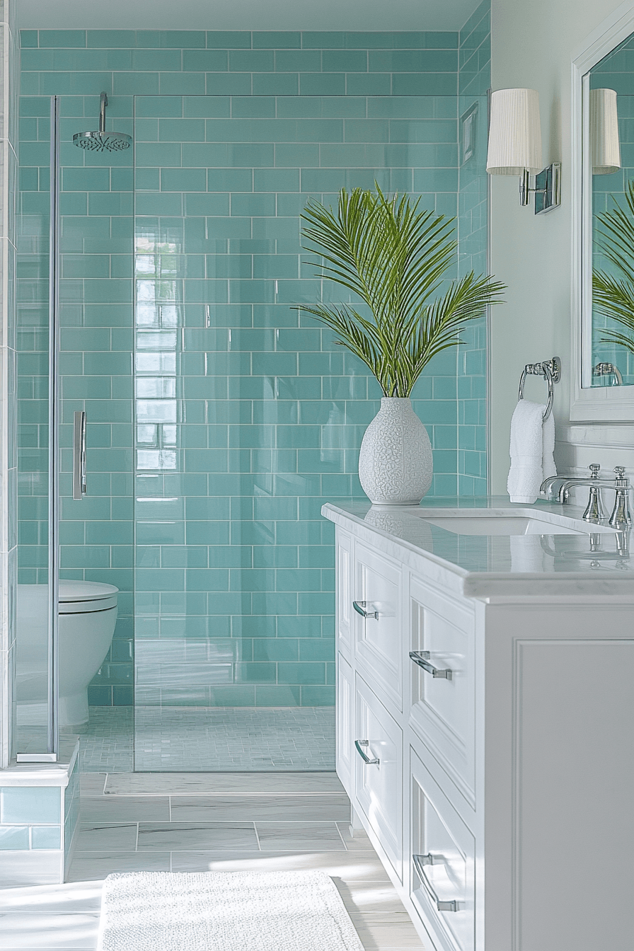 2 seafoam accent tile room