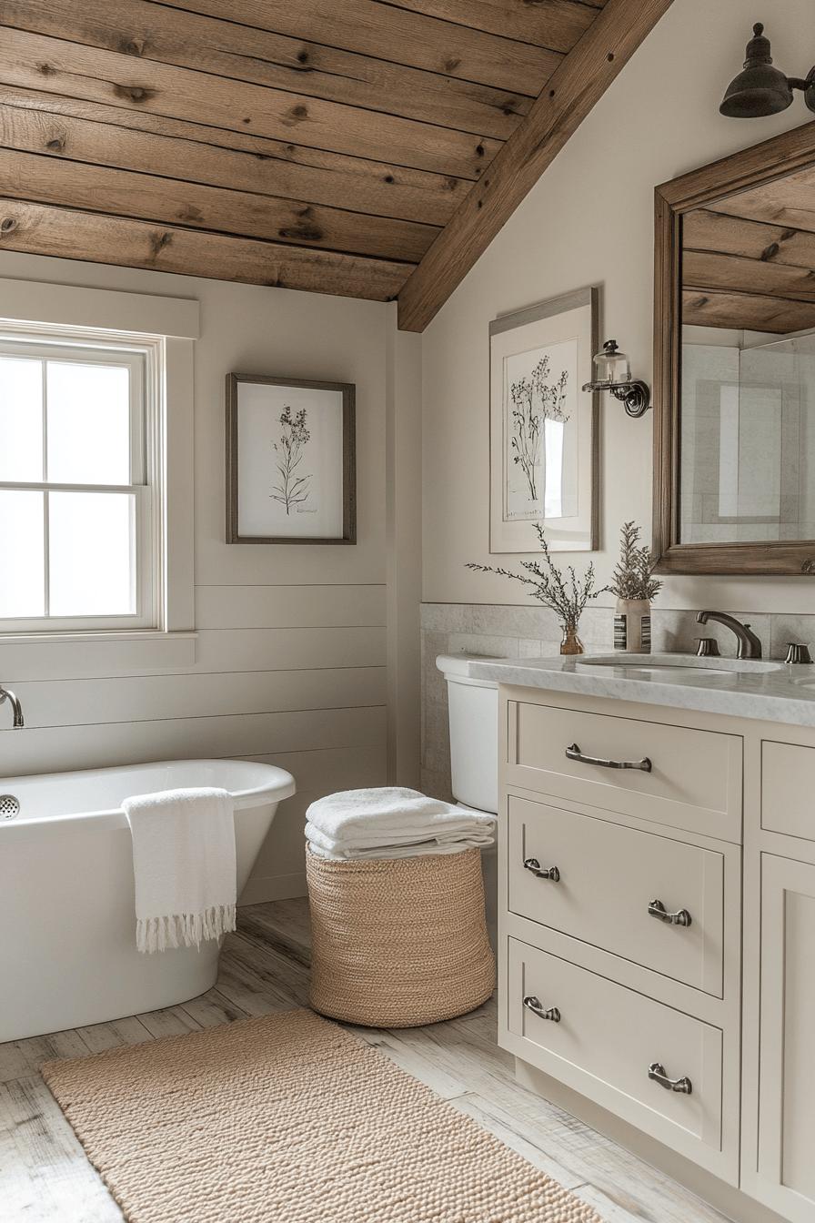 2 soft neutral farm bathroom