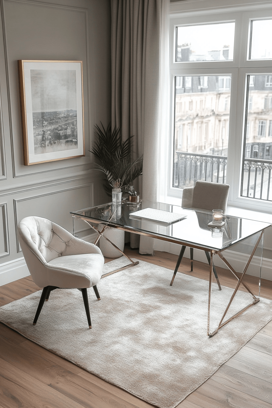 2 transparent bright office design