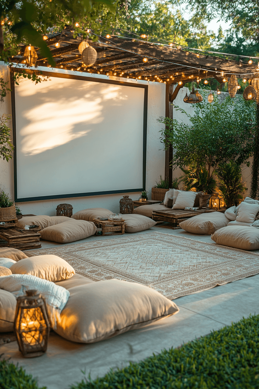 20 backyard movie night setup