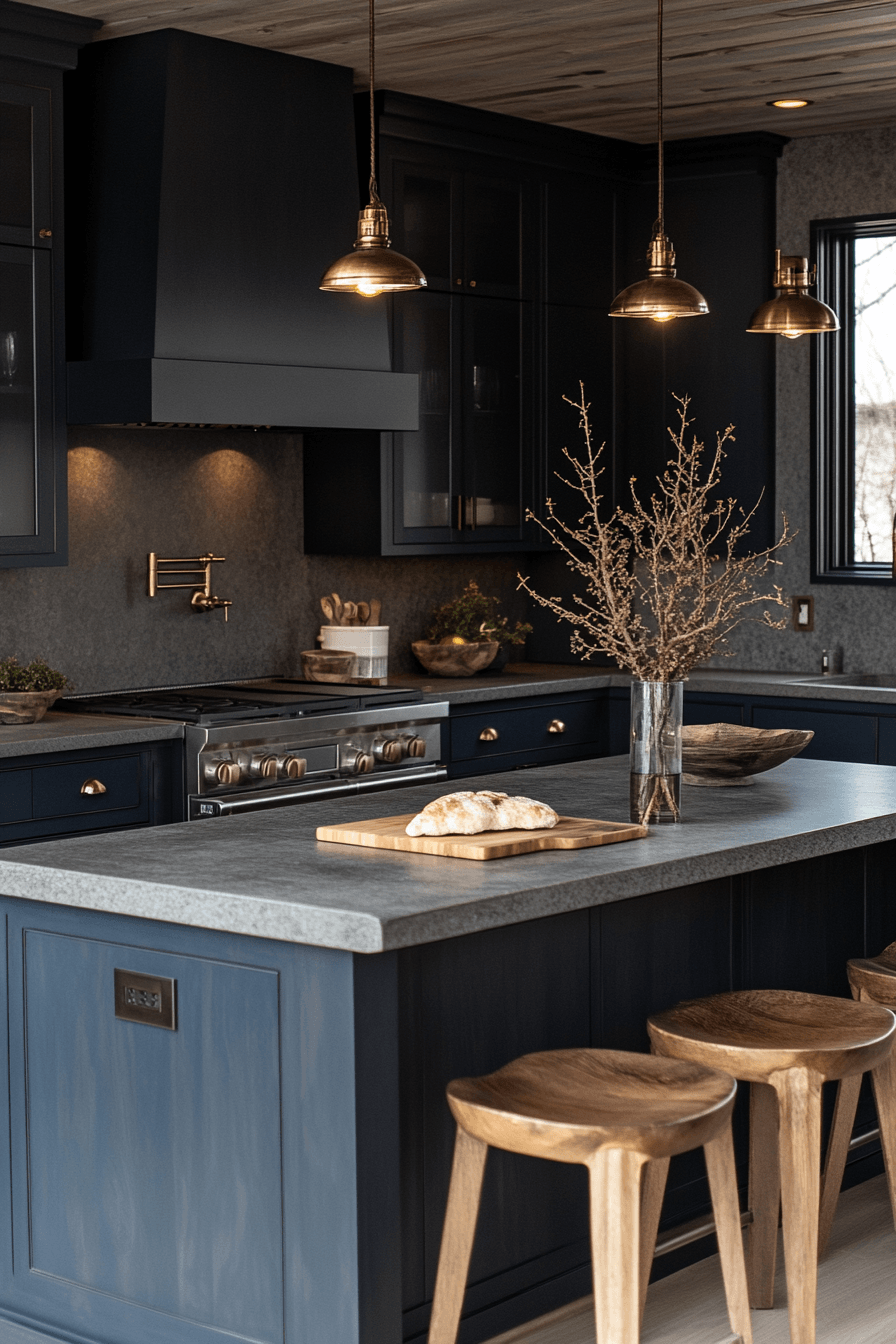 20 deep dramatic kitchen tones