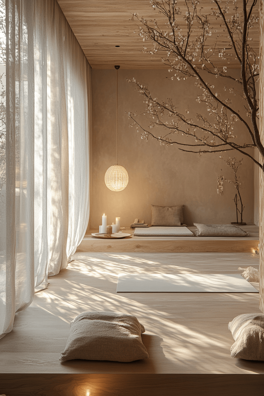 20 peaceful yoga basement space