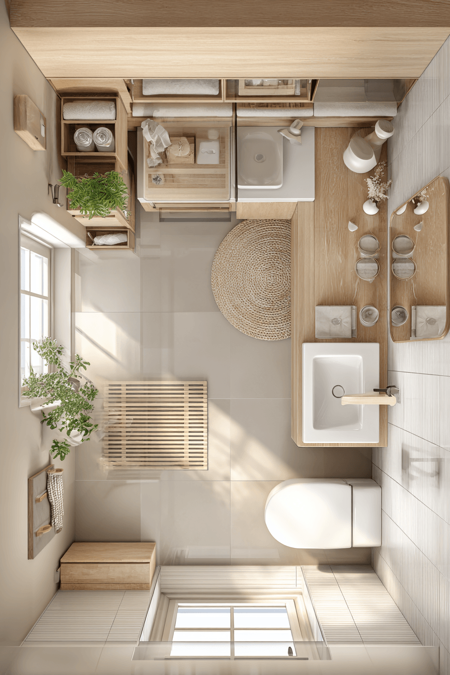 21 driftwood organic bath room