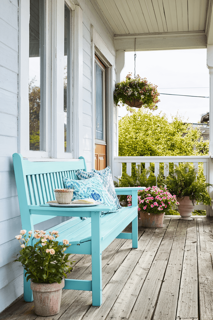 21 pastel painted bench accent