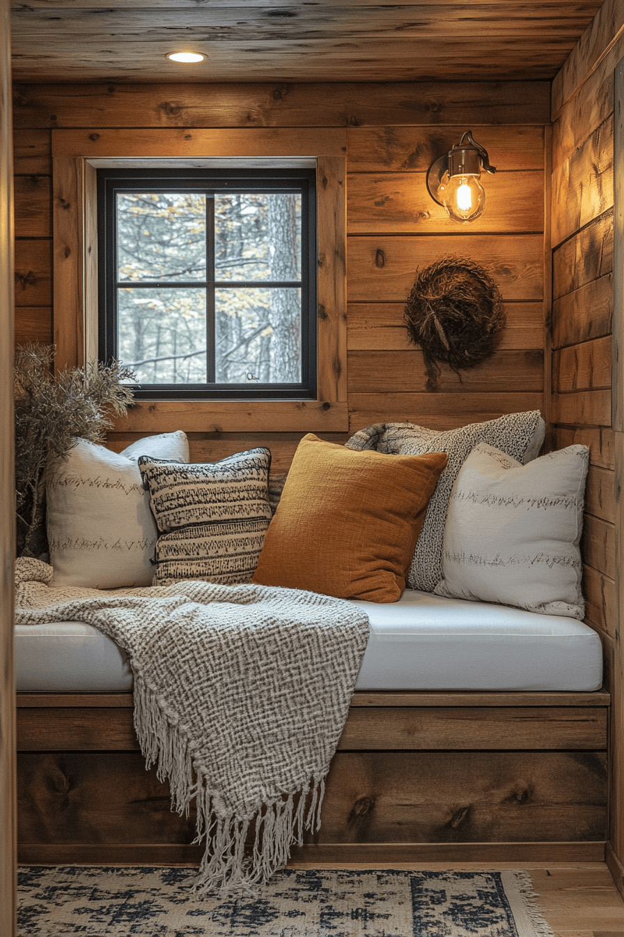 21 rustic warm basement style