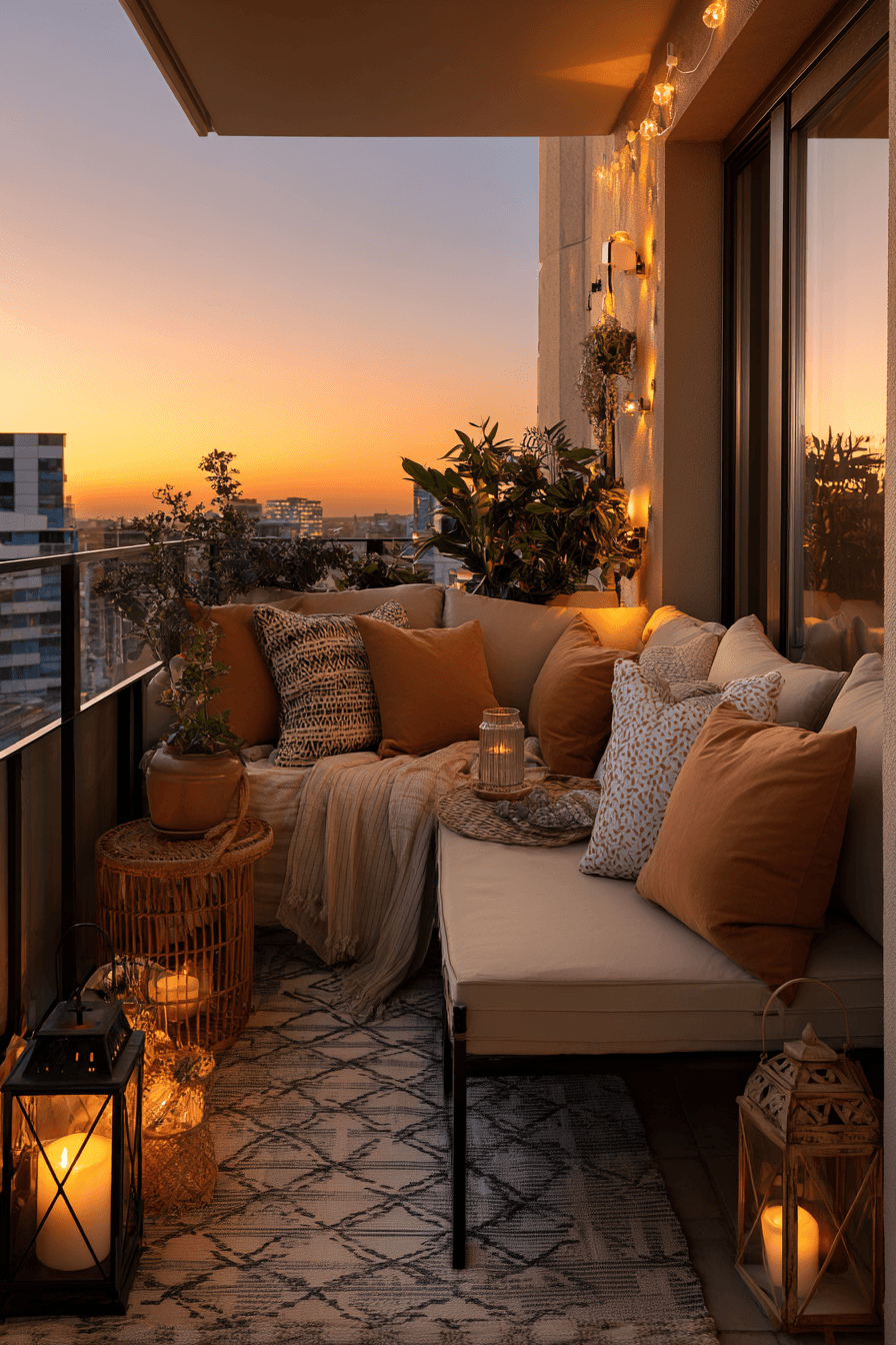 21 warm golden balcony glow