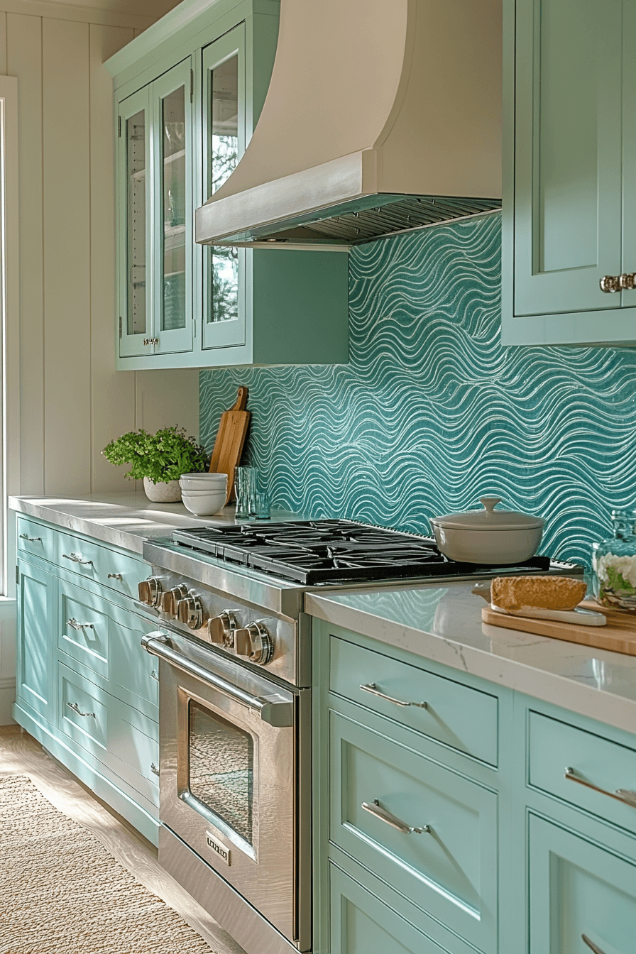 21 wave pattern coastal kitchen