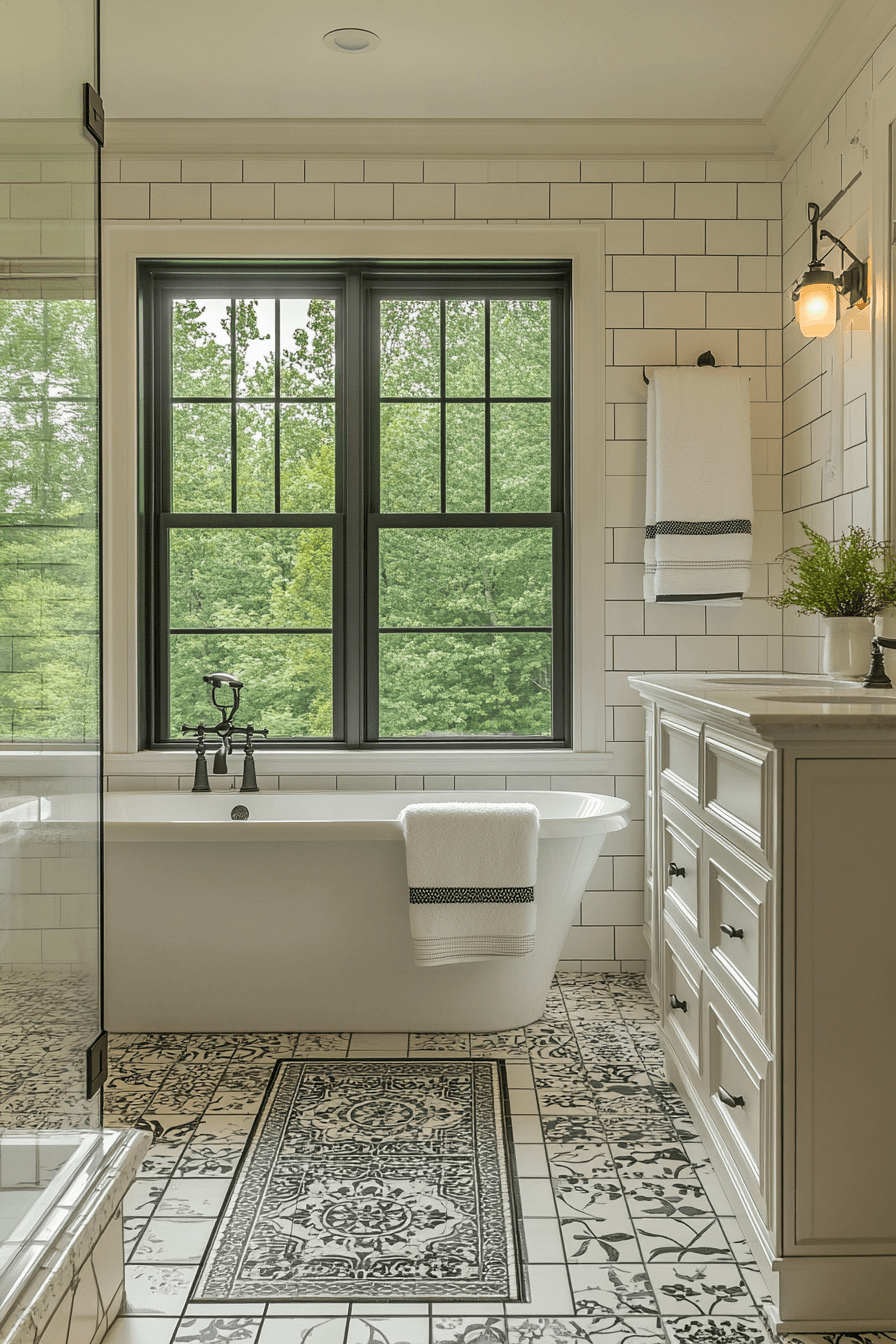 22 designer pattern tile bath