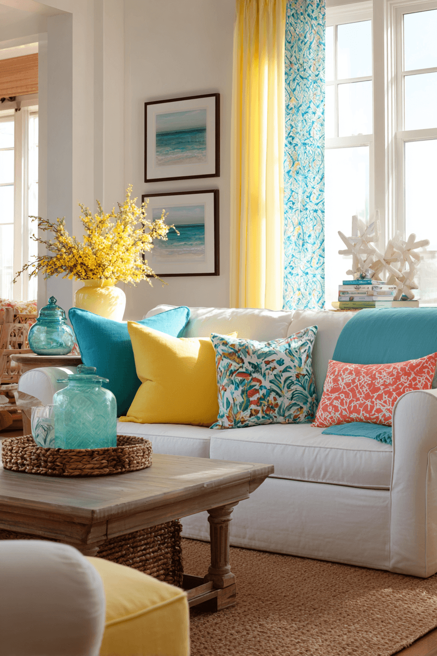 22 festive bright coastal living