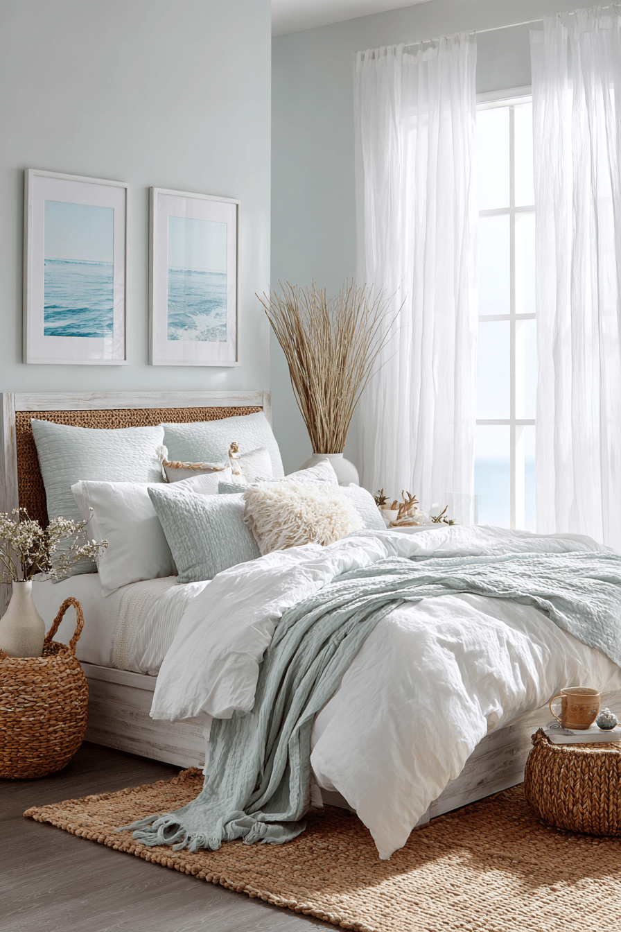 22 fresh airy coastal bedroom
