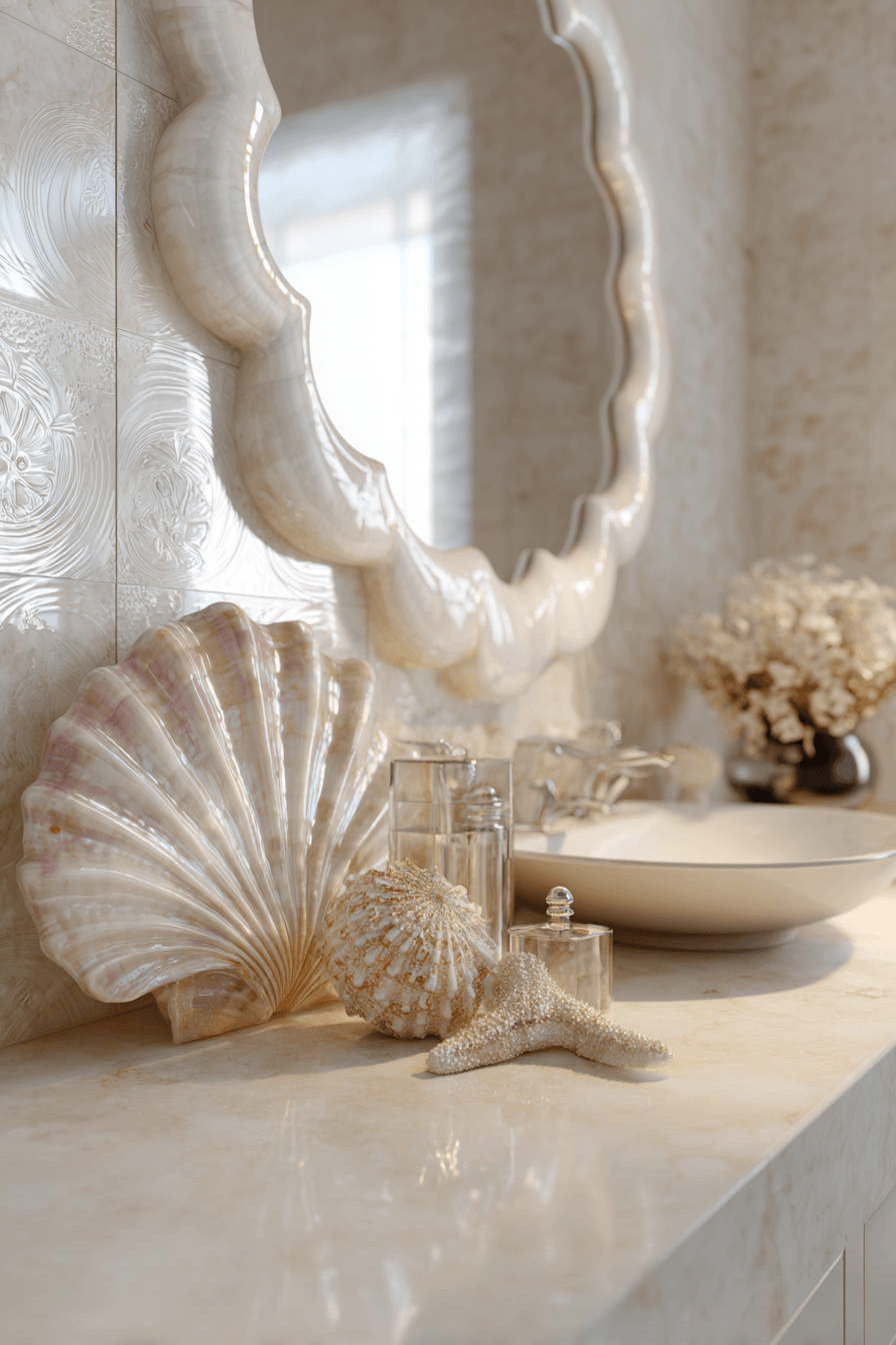 23 curved shell detail bath