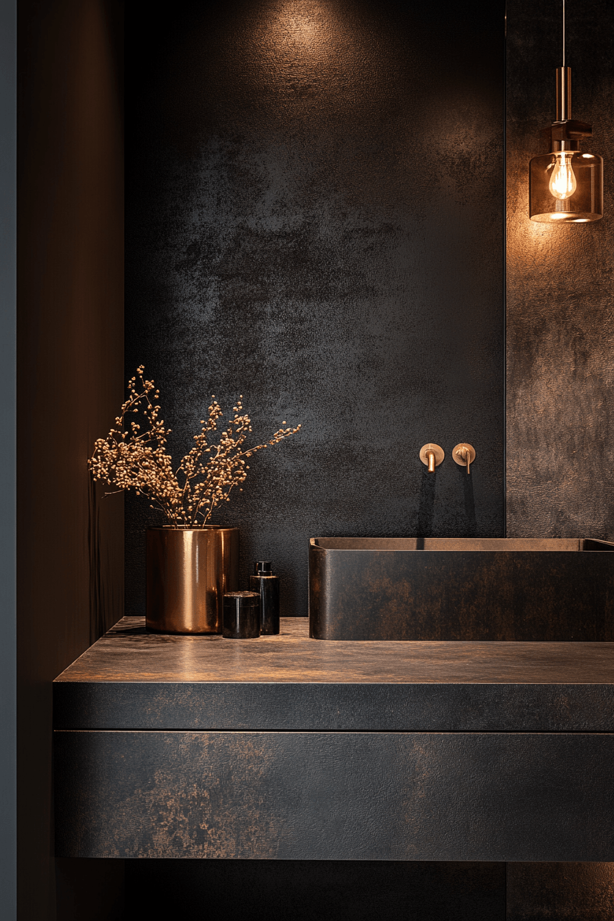 23 metal accent bathroom design