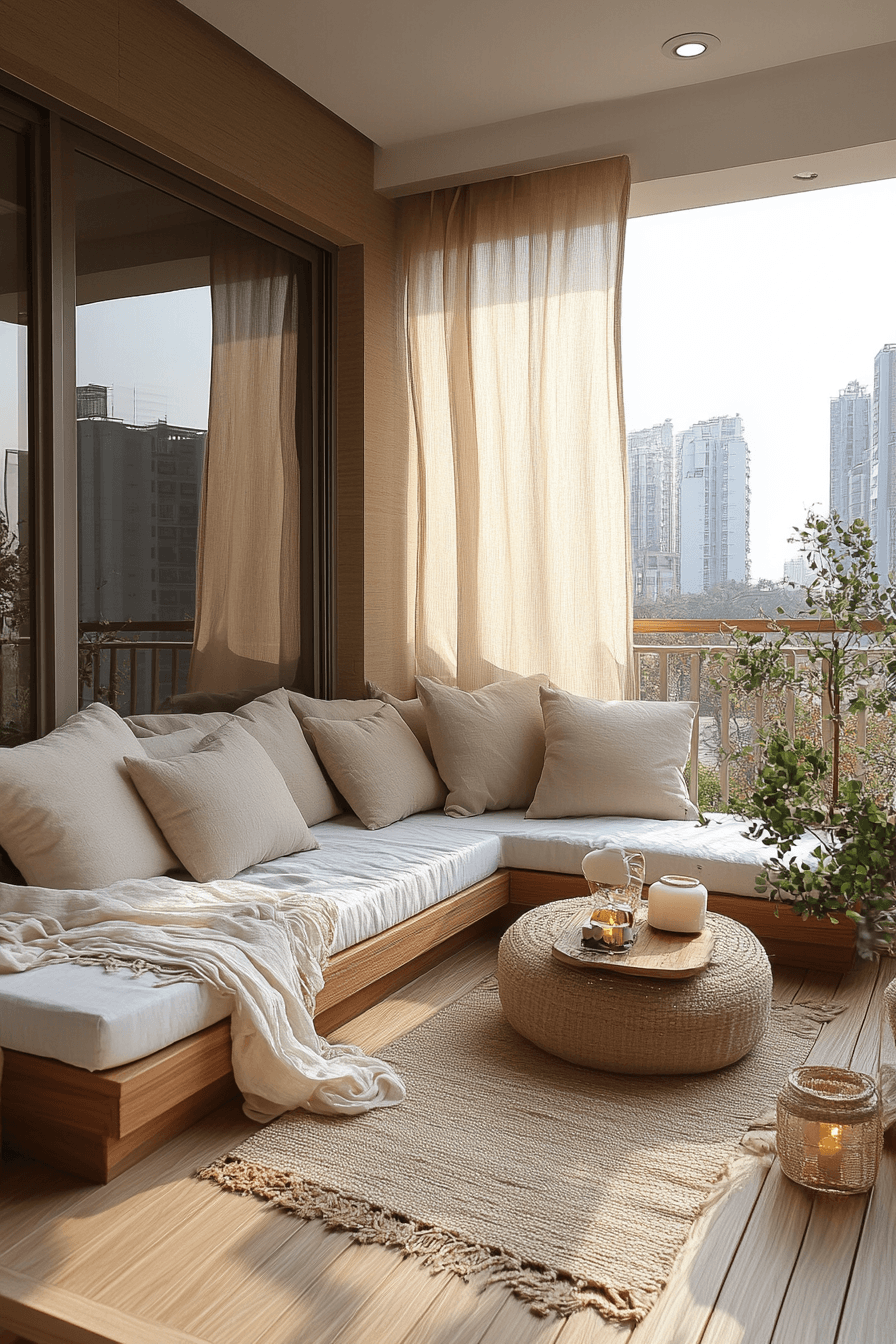 23 quiet simple balcony space