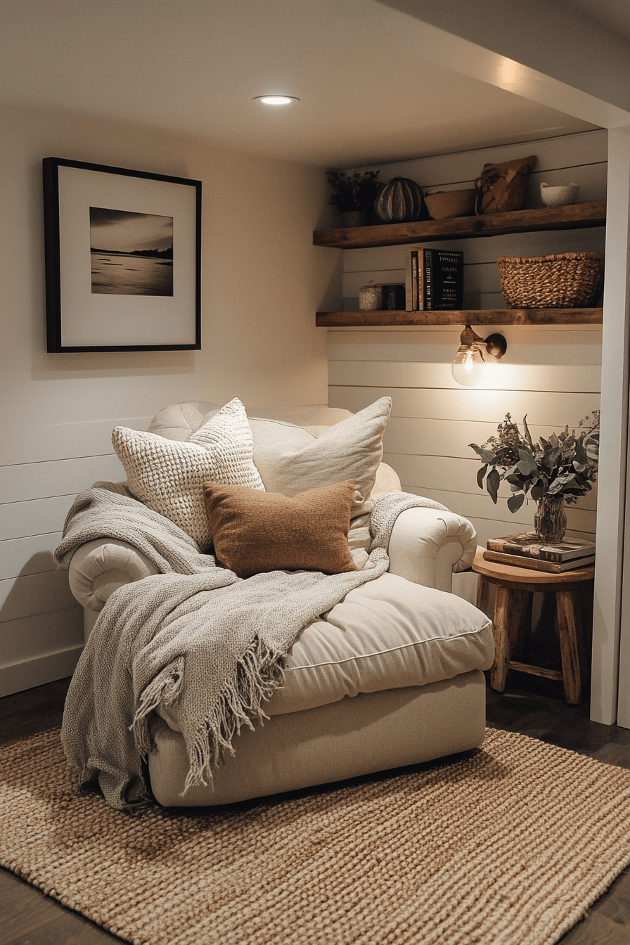 24 comfort lounge basement area