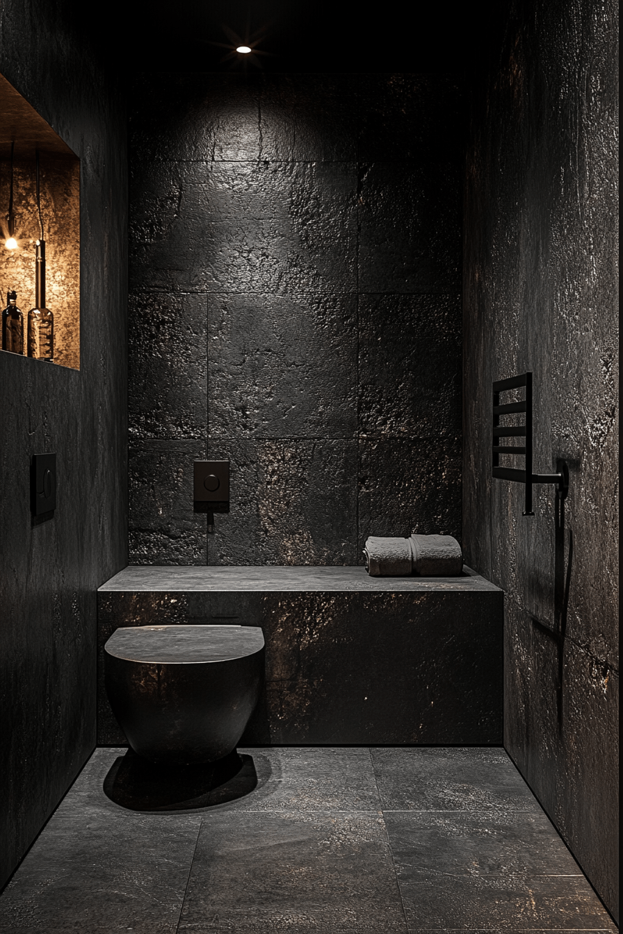 24 layered noir bathroom style