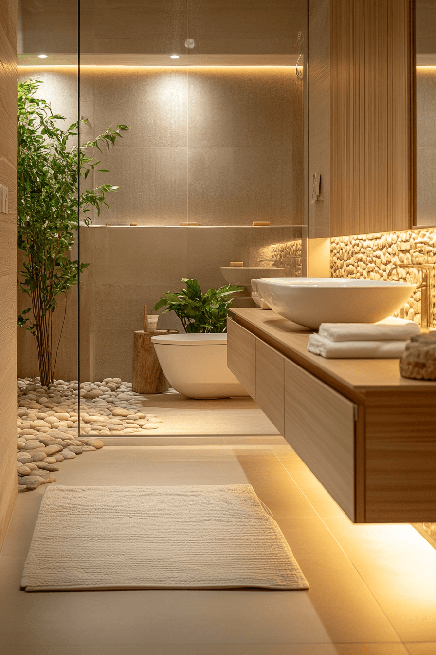 24 peaceful zen bath space