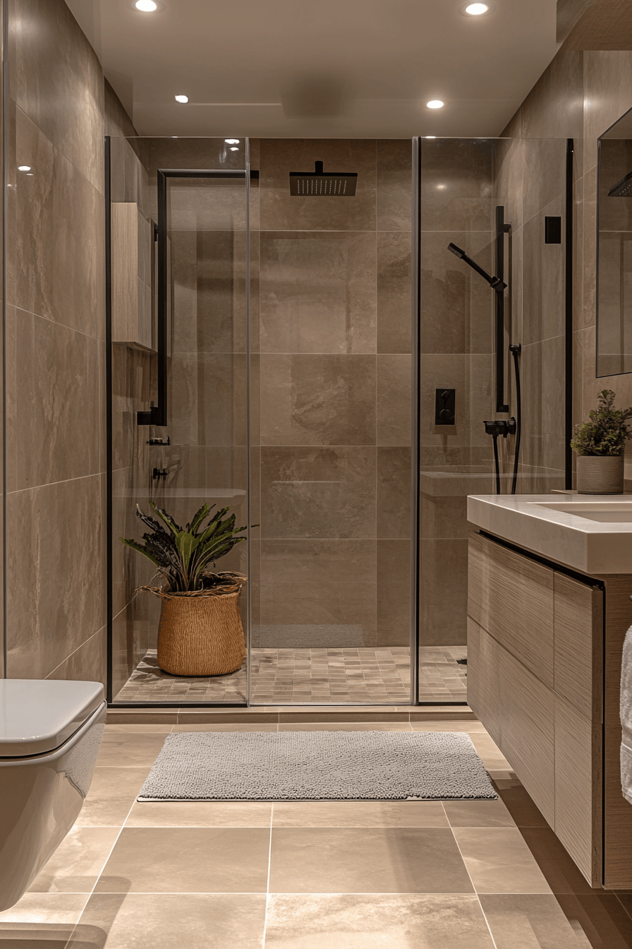 25 seamless wet room layout