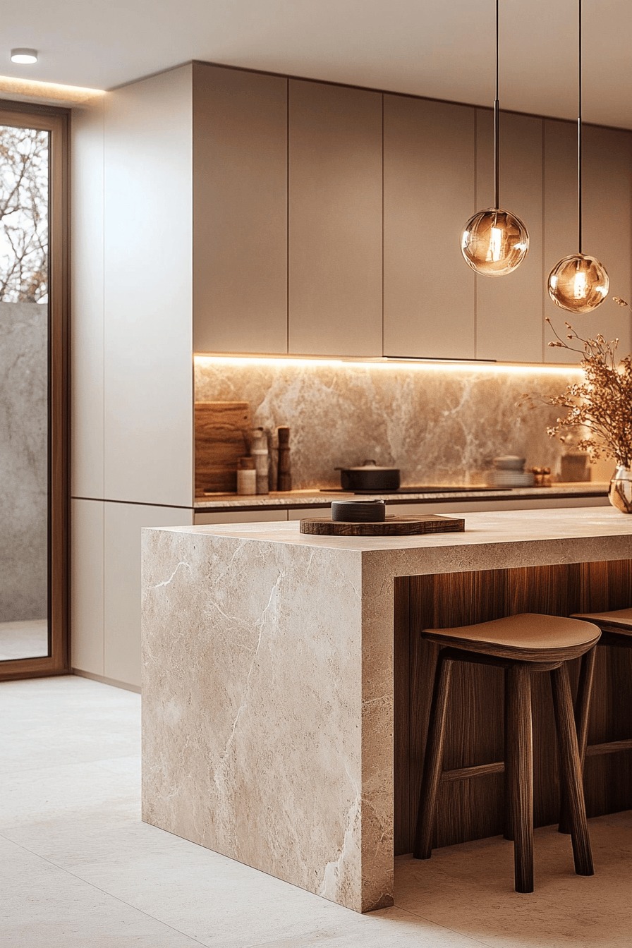 26 soft warm minimal kitchen