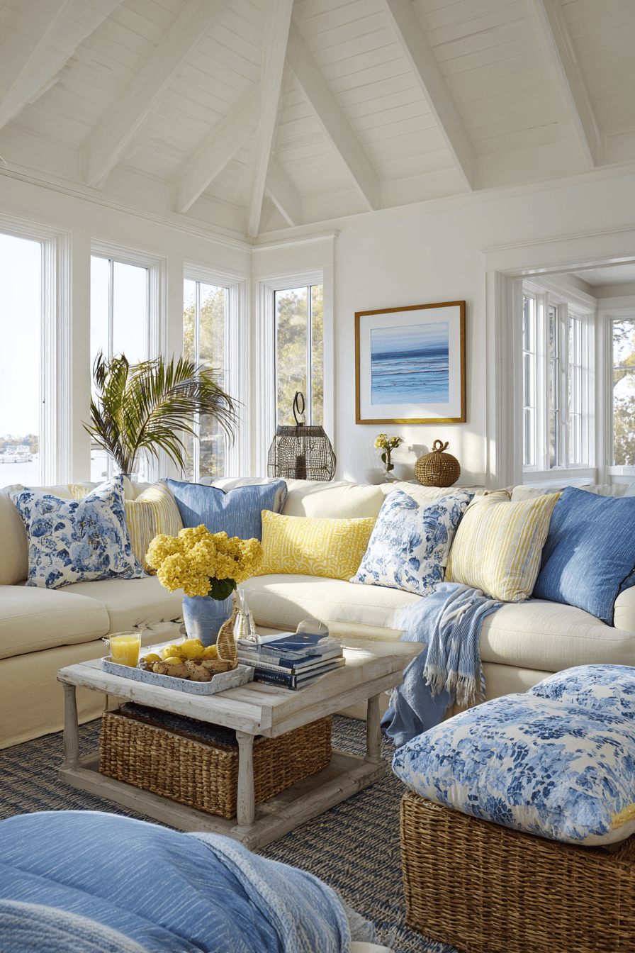 27 cheerful bright coastal retreat