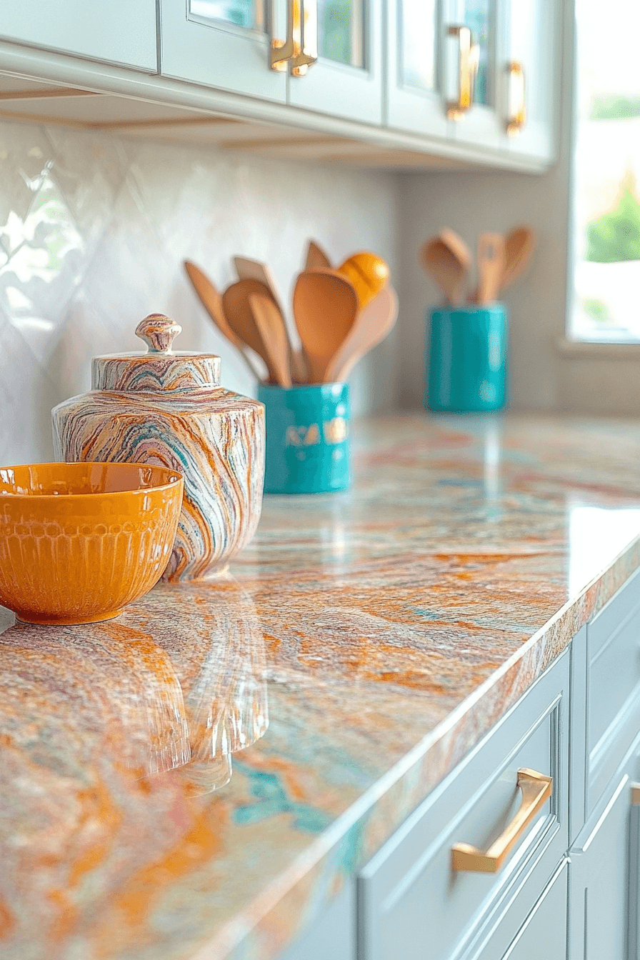 27 coral bright energy granite