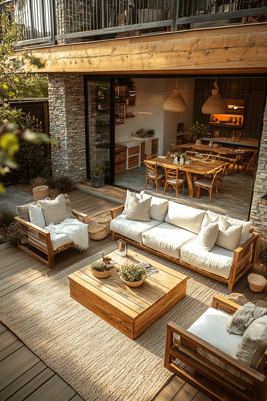 27 layered texture patio design