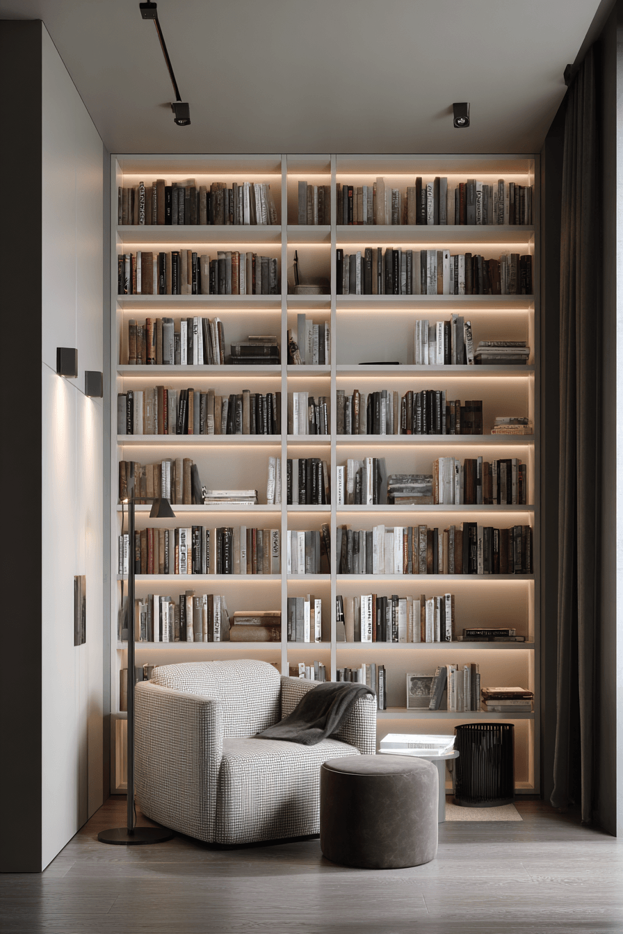 27 mini library wall design