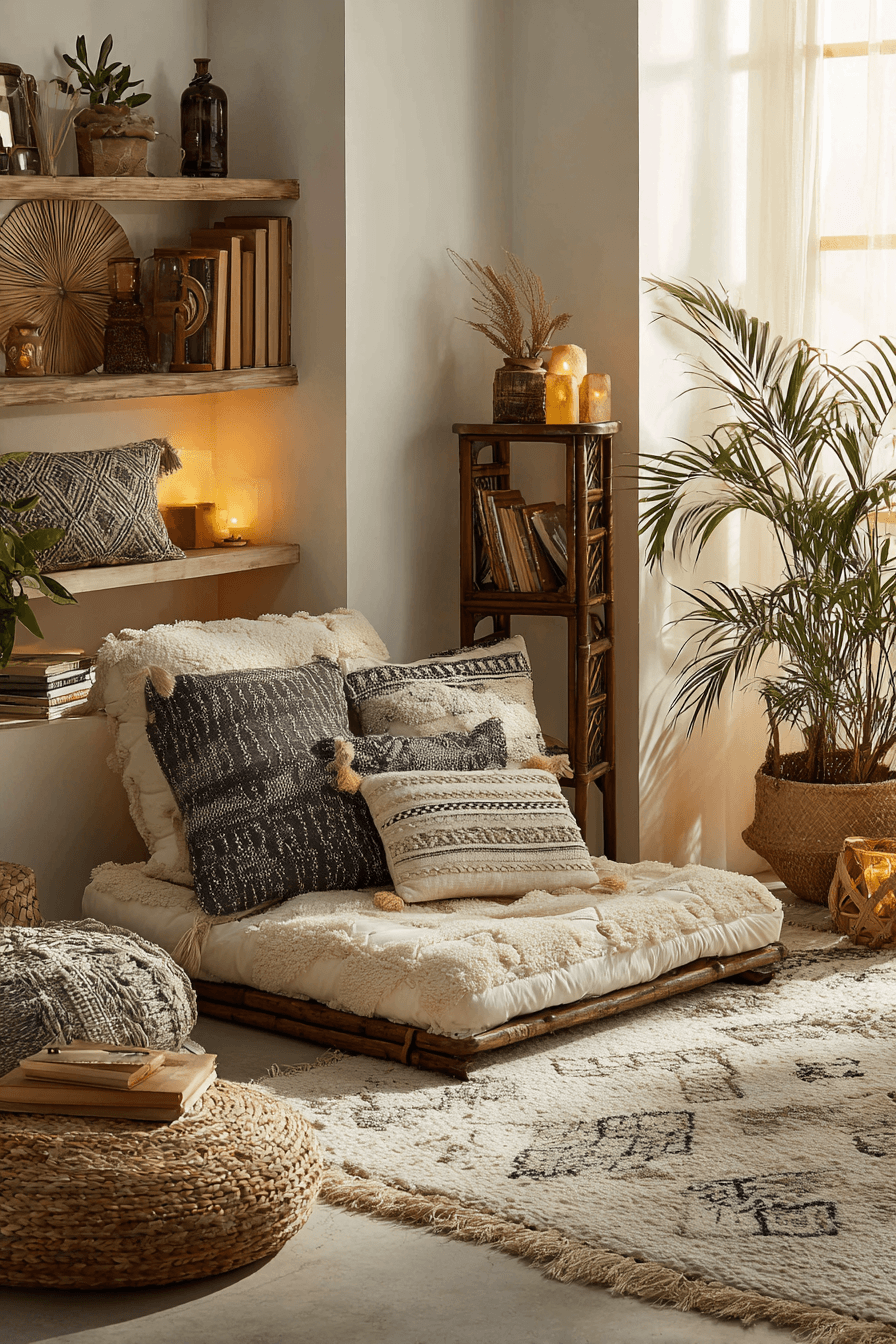 3 boho textured chill corner