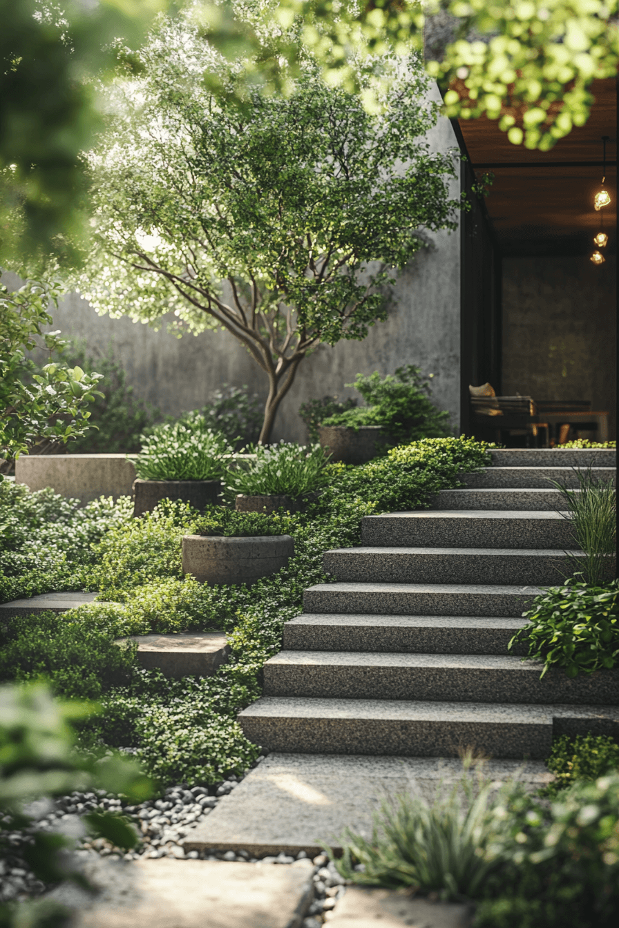 3 clean minimal garden layout