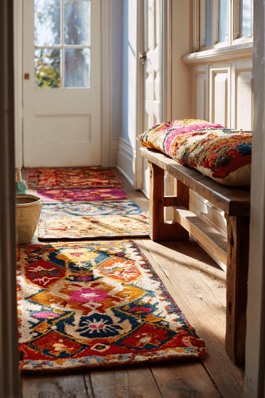 4 bold pattern rug styling